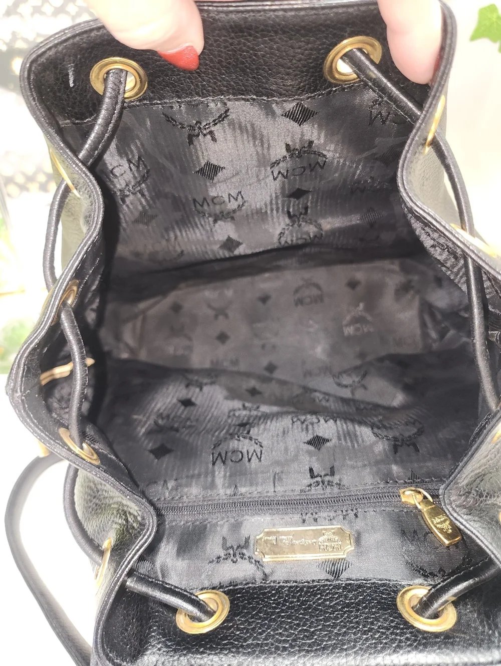 Authentic MCM Stark Pebbled Leather Backpack Excellent Condition